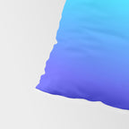 Neon Blue and Bright Neon Aqua Ombré Shade Color Fade Pillow Sham Gallery Image 4