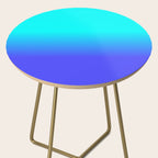Neon Blue and Bright Neon Aqua Ombré Shade Color Fade Side Table Gallery Image 2