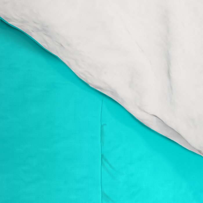 Neon Blue and Bright Neon Aqua Ombré Shade Color Fade Comforter Gallery Image 4