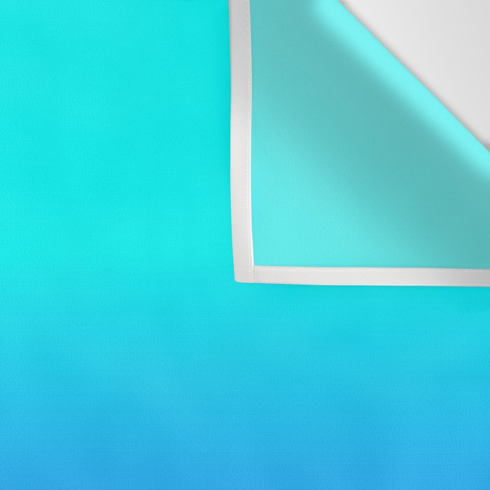 Neon Blue and Bright Neon Aqua Ombré Shade Color Fade Wall Tapestry Gallery Image 3