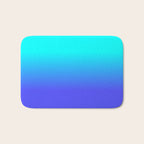 Neon Blue and Bright Neon Aqua Ombré Shade Color Fade Bath Mat Gallery Image 1