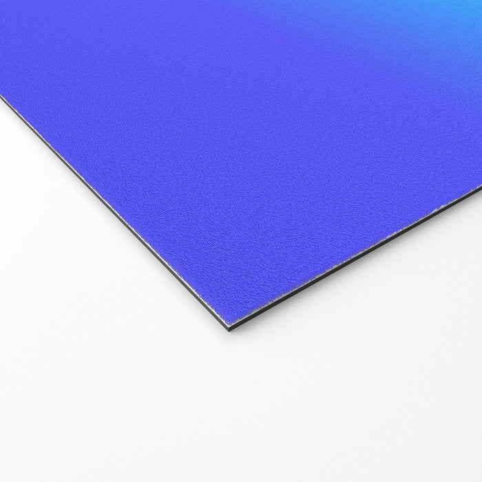 Neon Blue and Bright Neon Aqua Ombré Shade Color Fade Welcome Mat Gallery Image 2