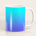 Neon Blue and Bright Neon Aqua Ombré Shade Color Fade Coffee Mug Gallery Image 1