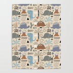 Nursery Wall Art, Nursery Prints, Neutral Nursery Decor, Dinosaur Print Poster Gallery Image 4