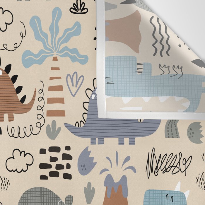 Nursery Wall Art, Nursery Prints, Neutral Nursery Decor, Dinosaur Print Wall Tapestry Gallery Image 3