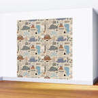 Nursery Wall Art, Nursery Prints, Neutral Nursery Decor, Dinosaur Print Wall Mural Gallery Image 2