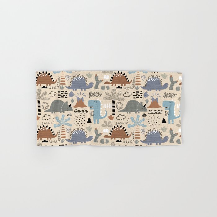 Nursery Wall Art, Nursery Prints, Neutral Nursery Decor, Dinosaur Print Bath Towel Gallery Image 1