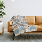 Nursery Wall Art, Nursery Prints, Neutral Nursery Decor, Dinosaur Print Throw Blanket Gallery Image 1