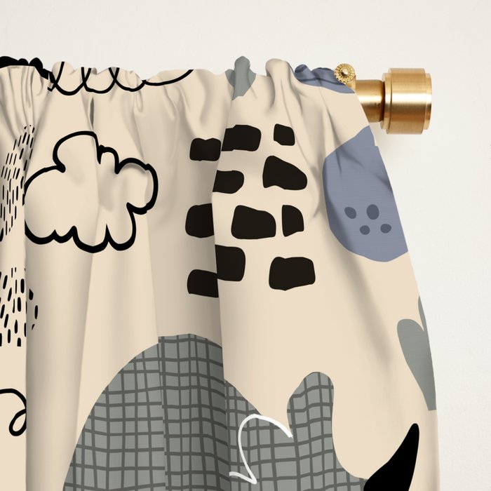 Nursery Wall Art, Nursery Prints, Neutral Nursery Decor, Dinosaur Print Window Curtain Gallery Image 2