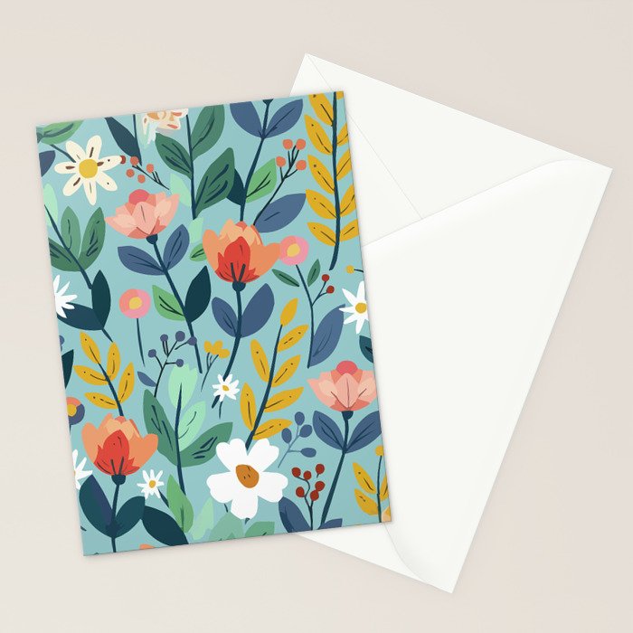 Whimsy Floral Infusion Stationery Card Gallery Image 2