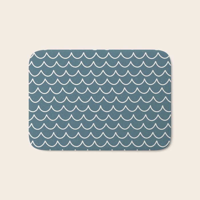 Ocean Waves . Surf Blue Bath Mat Gallery Image 1