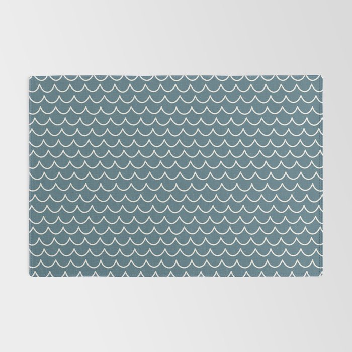 Ocean Waves . Surf Blue Rug Gallery Image 2
