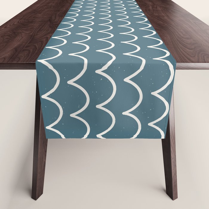 Ocean Waves . Surf Blue Table Runner Gallery Image 1