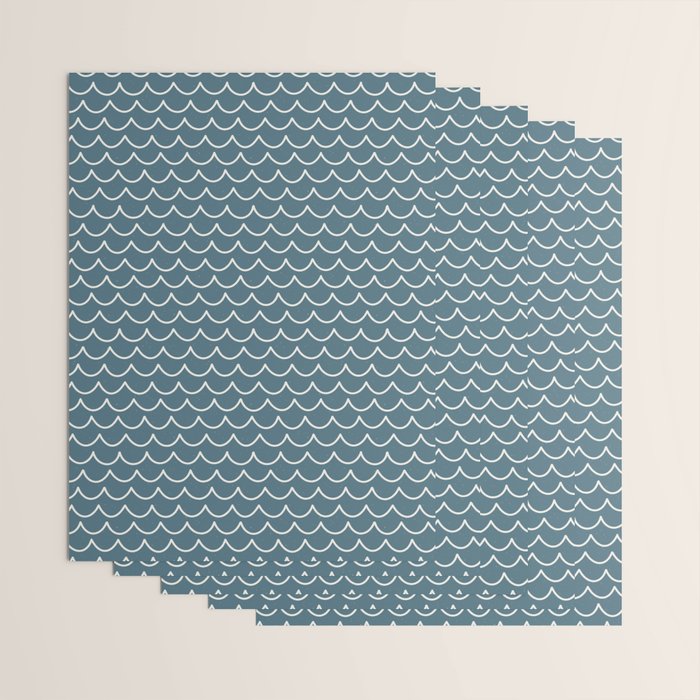 Ocean Waves . Surf Blue Wrapping Paper Gallery Image 3