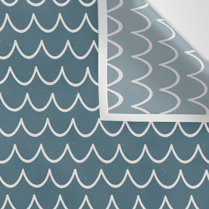 Ocean Waves . Surf Blue Wall Tapestry Gallery Image 3