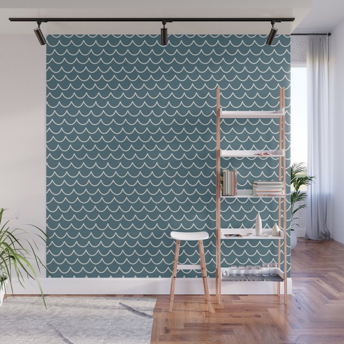 Ocean Waves . Surf Blue Wall Mural Gallery Image 1