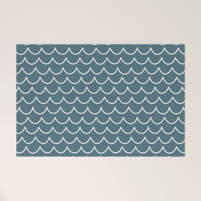 Ocean Waves . Surf Blue Welcome Mat Gallery Image 1