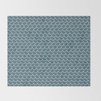 Ocean Waves . Surf Blue Throw Blanket Gallery Image 2