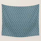 Ocean Waves . Surf Blue Wall Tapestry Gallery Image 4
