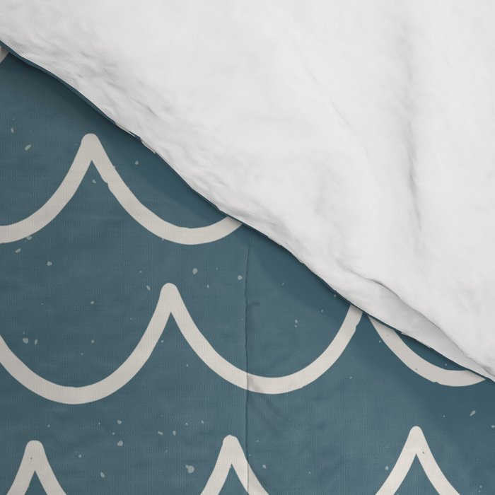 Ocean Waves . Surf Blue Comforter Gallery Image 4