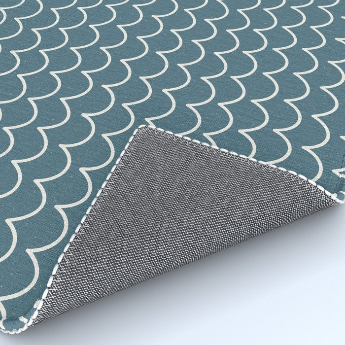 Ocean Waves . Surf Blue Rug Gallery Image 4