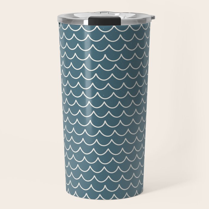 Ocean Waves . Surf Blue Travel Mug Gallery Image 1