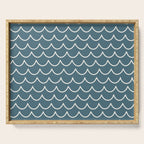 Ocean Waves . Surf Blue Serving Tray Gallery Image 1