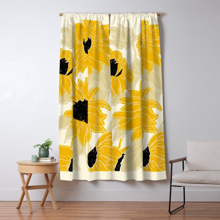 Minimalist Sunflowers Window Curtain Gallery Image 5