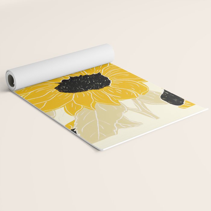Minimalist Sunflowers Yoga Mat Gallery Image 2