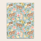 Blue Easter Bunny and Chick Floral Notebook Gallery Image 4