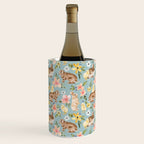 Blue Easter Bunny and Chick Floral Wine Chiller Gallery Image 3