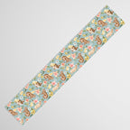 Blue Easter Bunny and Chick Floral Table Runner Gallery Image 3