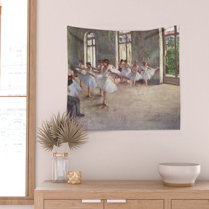 Ballet Rehearsal 1873 By Edgar Degas Reproduction by the Famous French Painter Dance Class Scene Wall Tapestry Gallery Image 2