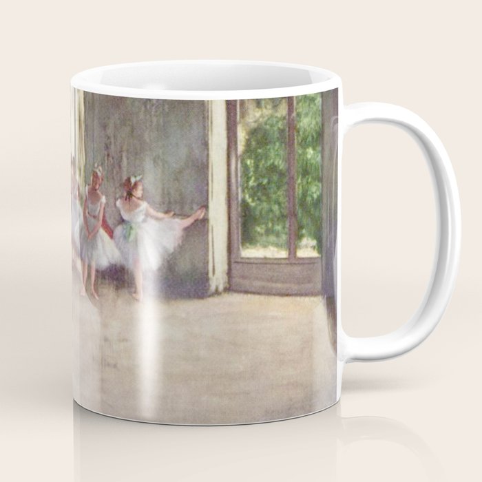 Ballet Rehearsal 1873 By Edgar Degas Reproduction by the Famous French Painter Dance Class Scene Coffee Mug Gallery Image 1