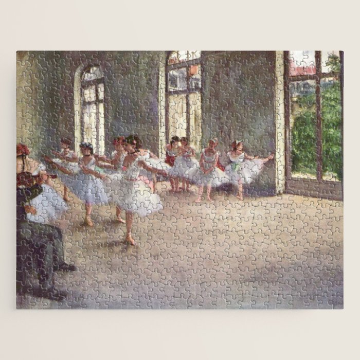 Ballet Rehearsal 1873 By Edgar Degas Reproduction by the Famous French Painter Dance Class Scene Jigsaw Puzzle Gallery Image 1