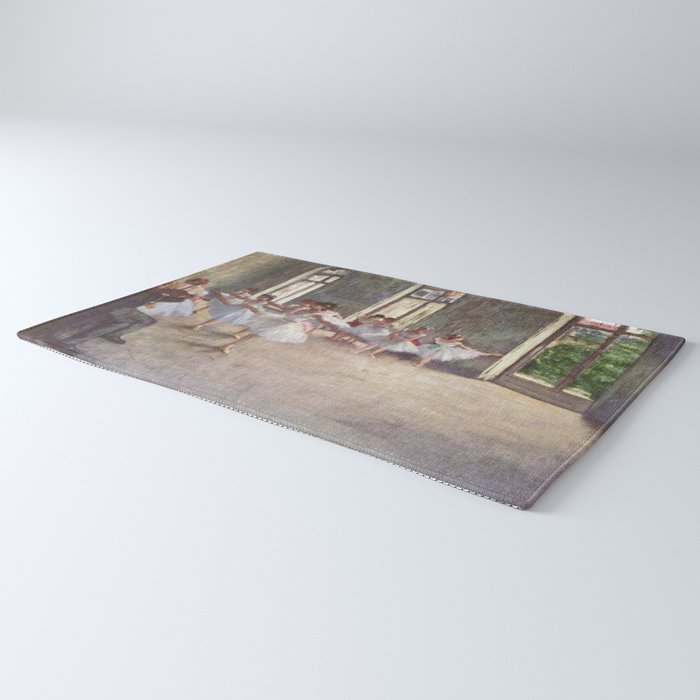 Ballet Rehearsal 1873 By Edgar Degas Reproduction by the Famous French Painter Dance Class Scene Rug Gallery Image 3