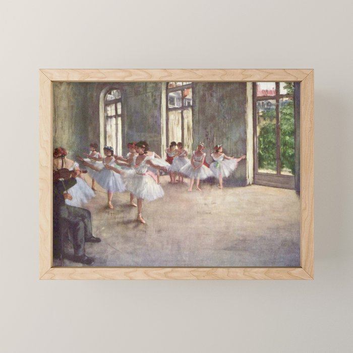 Ballet Rehearsal 1873 By Edgar Degas Reproduction by the Famous French Painter Dance Class Scene Mini Art Print Gallery Image 1