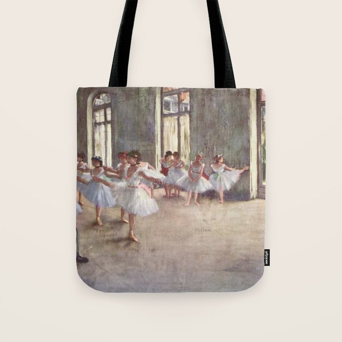 Ballet Rehearsal 1873 By Edgar Degas Reproduction by the Famous French Painter Dance Class Scene Tote Bag Gallery Image 1