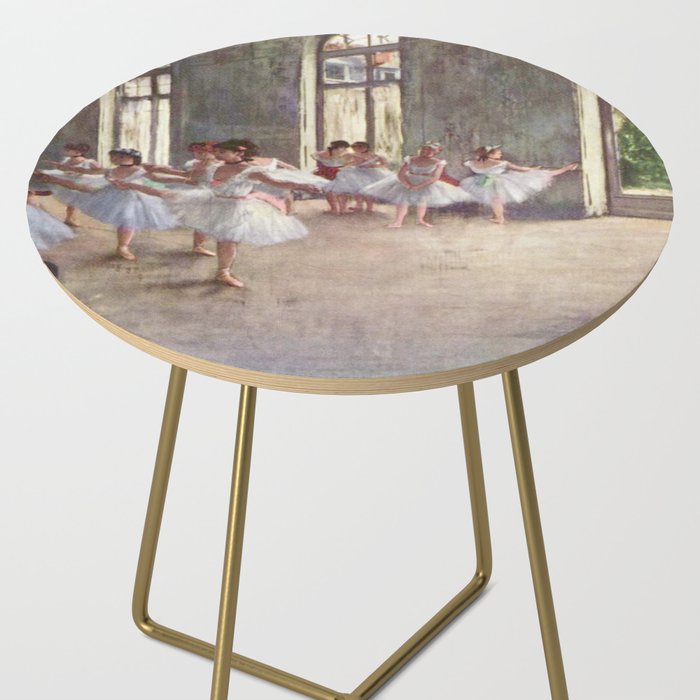 Ballet Rehearsal 1873 By Edgar Degas Reproduction by the Famous French Painter Dance Class Scene Side Table Gallery Image 2