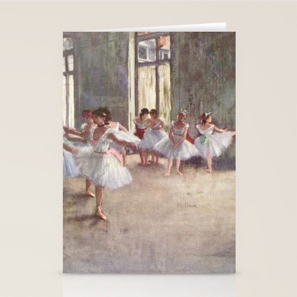 Ballet Rehearsal 1873 By Edgar Degas Reproduction by the Famous French Painter Dance Class Scene Stationery Card Gallery Image 2