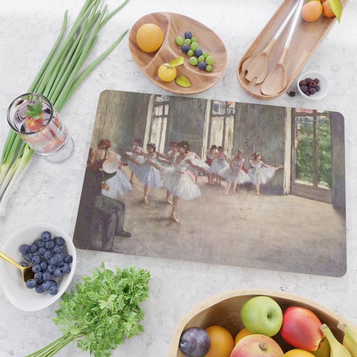 Ballet Rehearsal 1873 By Edgar Degas Reproduction by the Famous French Painter Dance Class Scene Cutting Board Gallery Image 2