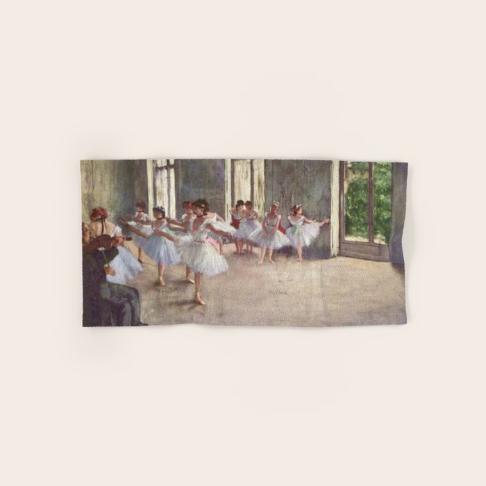 Ballet Rehearsal 1873 By Edgar Degas Reproduction by the Famous French Painter Dance Class Scene Bath Towel Gallery Image 1