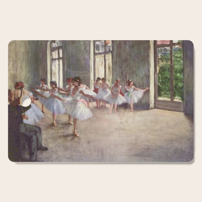 Ballet Rehearsal 1873 By Edgar Degas Reproduction by the Famous French Painter Dance Class Scene Cutting Board Gallery Image 1