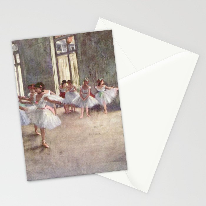 Ballet Rehearsal 1873 By Edgar Degas Reproduction by the Famous French Painter Dance Class Scene Stationery Card Gallery Image 2