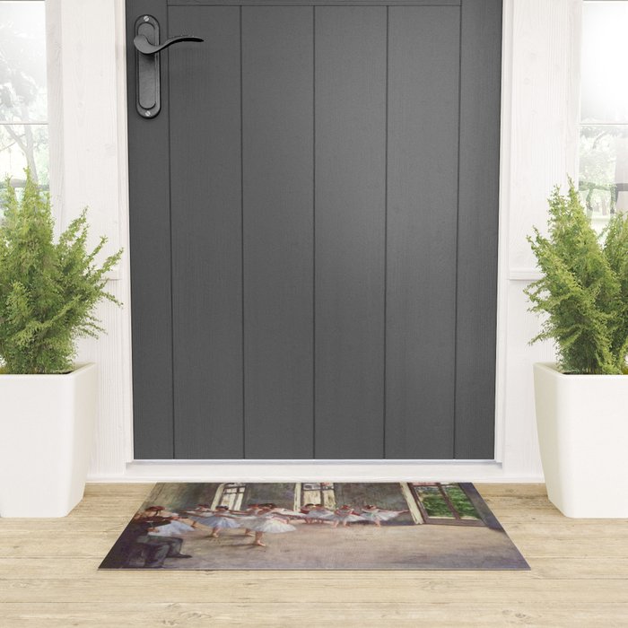 Ballet Rehearsal 1873 By Edgar Degas Reproduction by the Famous French Painter Dance Class Scene Welcome Mat Gallery Image 3