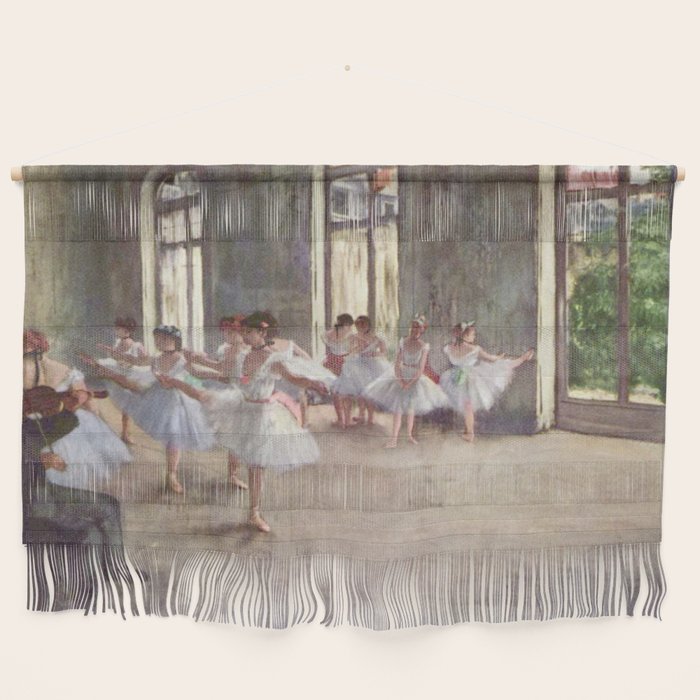 Ballet Rehearsal 1873 By Edgar Degas Reproduction by the Famous French Painter Dance Class Scene Wall Hanging Gallery Image 1