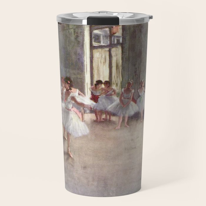 Ballet Rehearsal 1873 By Edgar Degas Reproduction by the Famous French Painter Dance Class Scene Travel Mug Gallery Image 1
