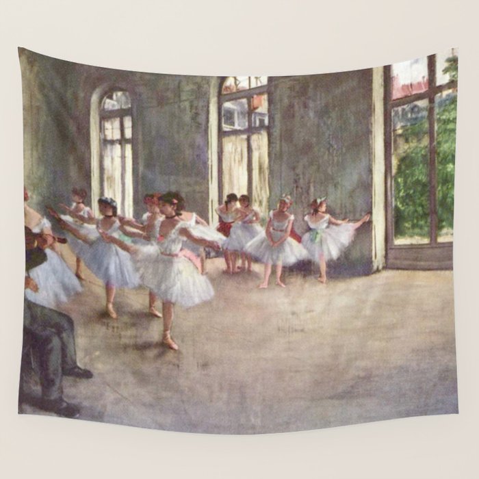 Ballet Rehearsal 1873 By Edgar Degas Reproduction by the Famous French Painter Dance Class Scene Wall Tapestry Gallery Image 4