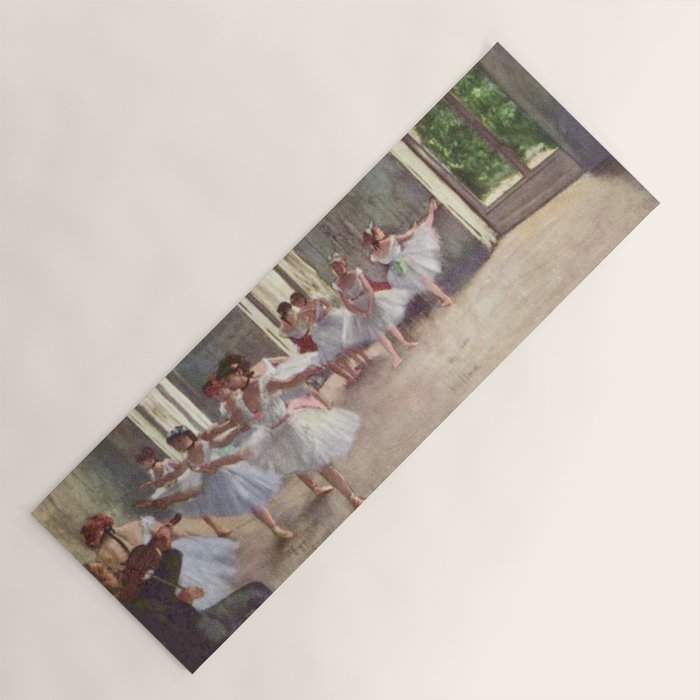Ballet Rehearsal 1873 By Edgar Degas Reproduction by the Famous French Painter Dance Class Scene Yoga Mat Gallery Image 1