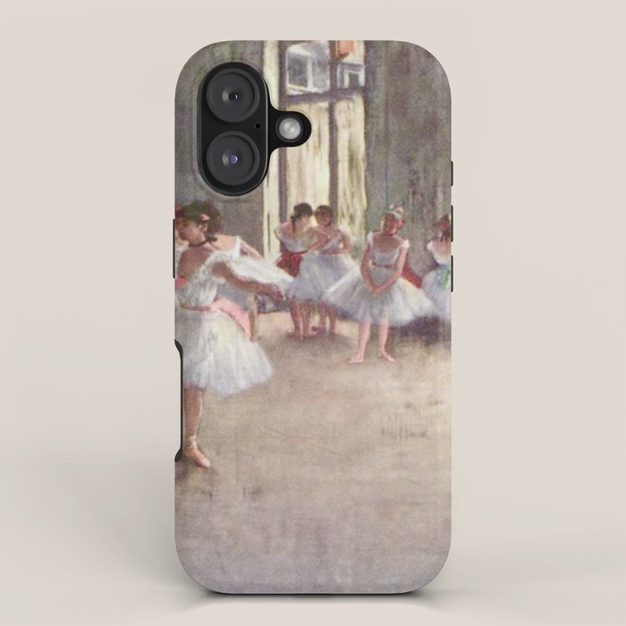 Ballet Rehearsal 1873 By Edgar Degas Reproduction by the Famous French Painter Dance Class Scene iPhone Case Gallery Image 1